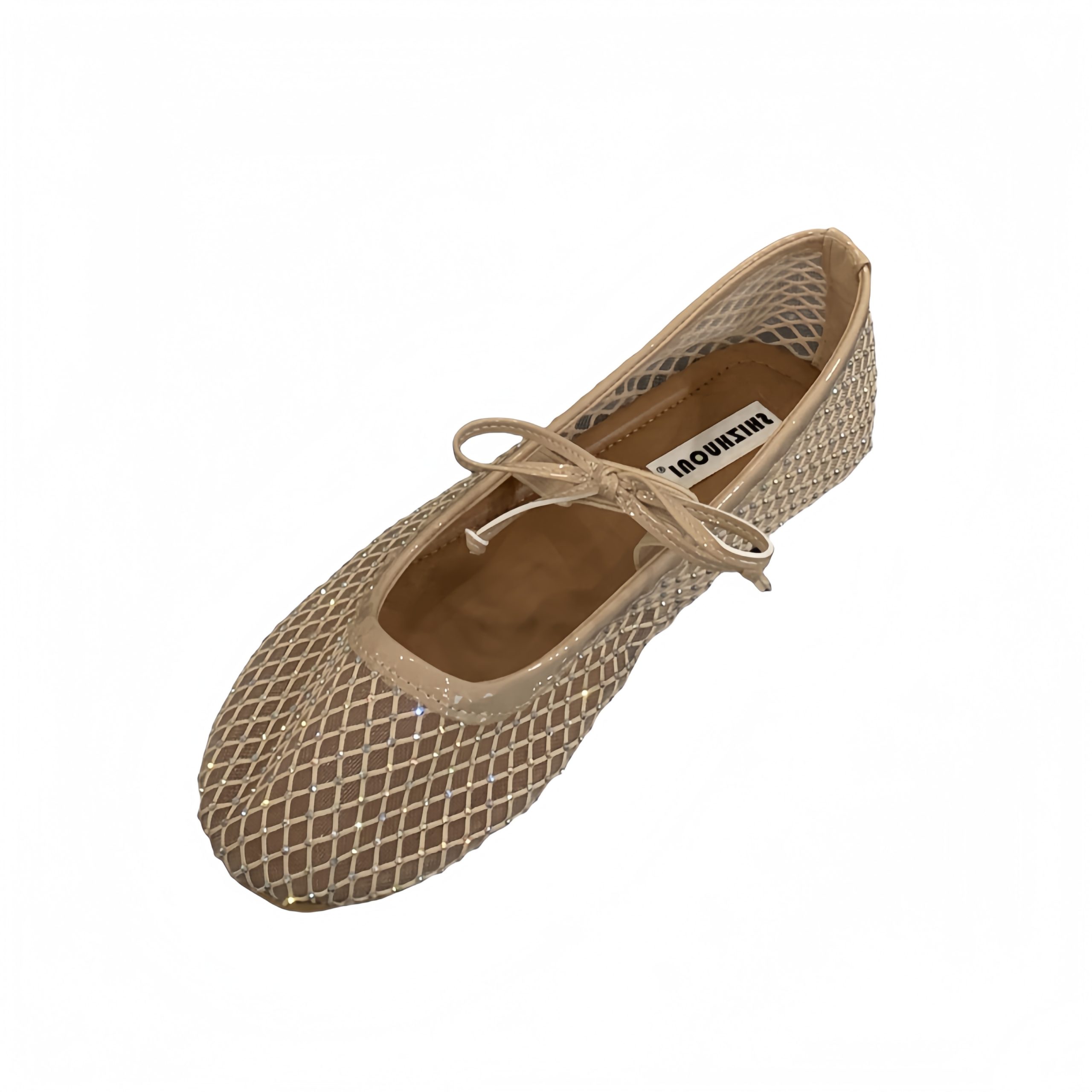 SHIZHUONI Women's Flat Breathable Mary Jane Shoes 2025 New Style Large Size Hollow Out One-Strap French Casual Shoes