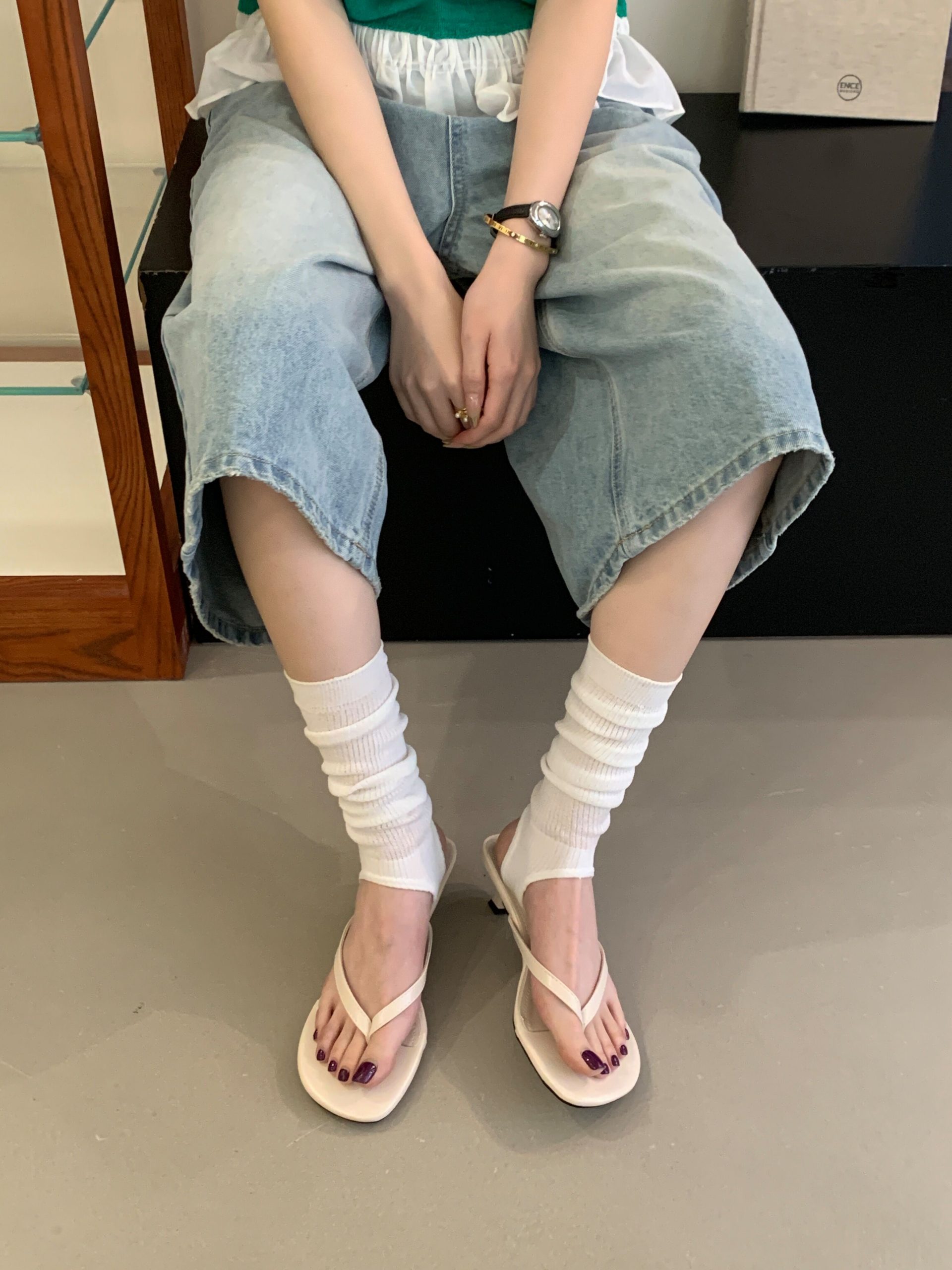 French Elegance Thin Heel Open Toe Slippers for Women Summer 2026 New Style High Heels with Dress